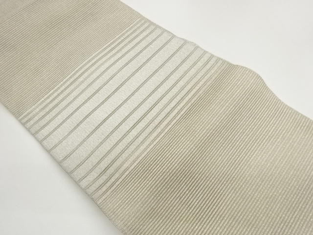 JAPANESE KIMONO / NAGOYA OBI FOR SUMMER / WOVEN HORIZONTAL STRIPE 